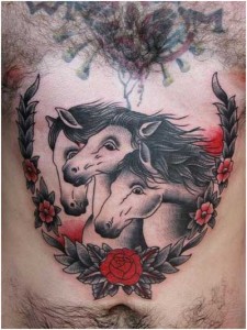 tatuajes de varios caballos